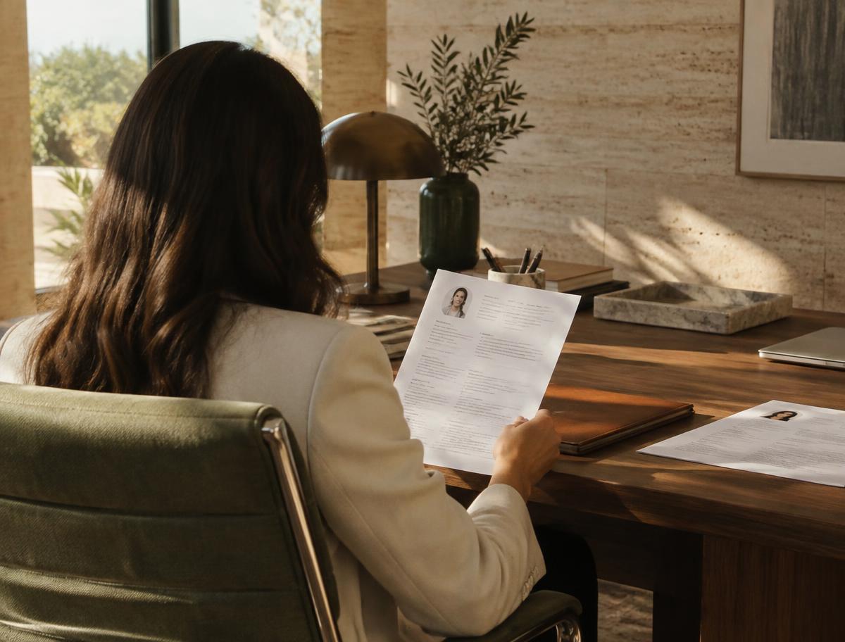 Professional aan het werk aan een bureau